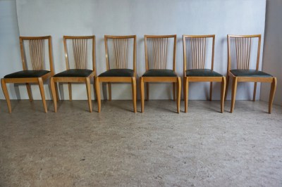 Mid-Century, vintage, Scandinavian, Beech, Dining, Chairs, spijlenstoelen, Deense, stoelen 